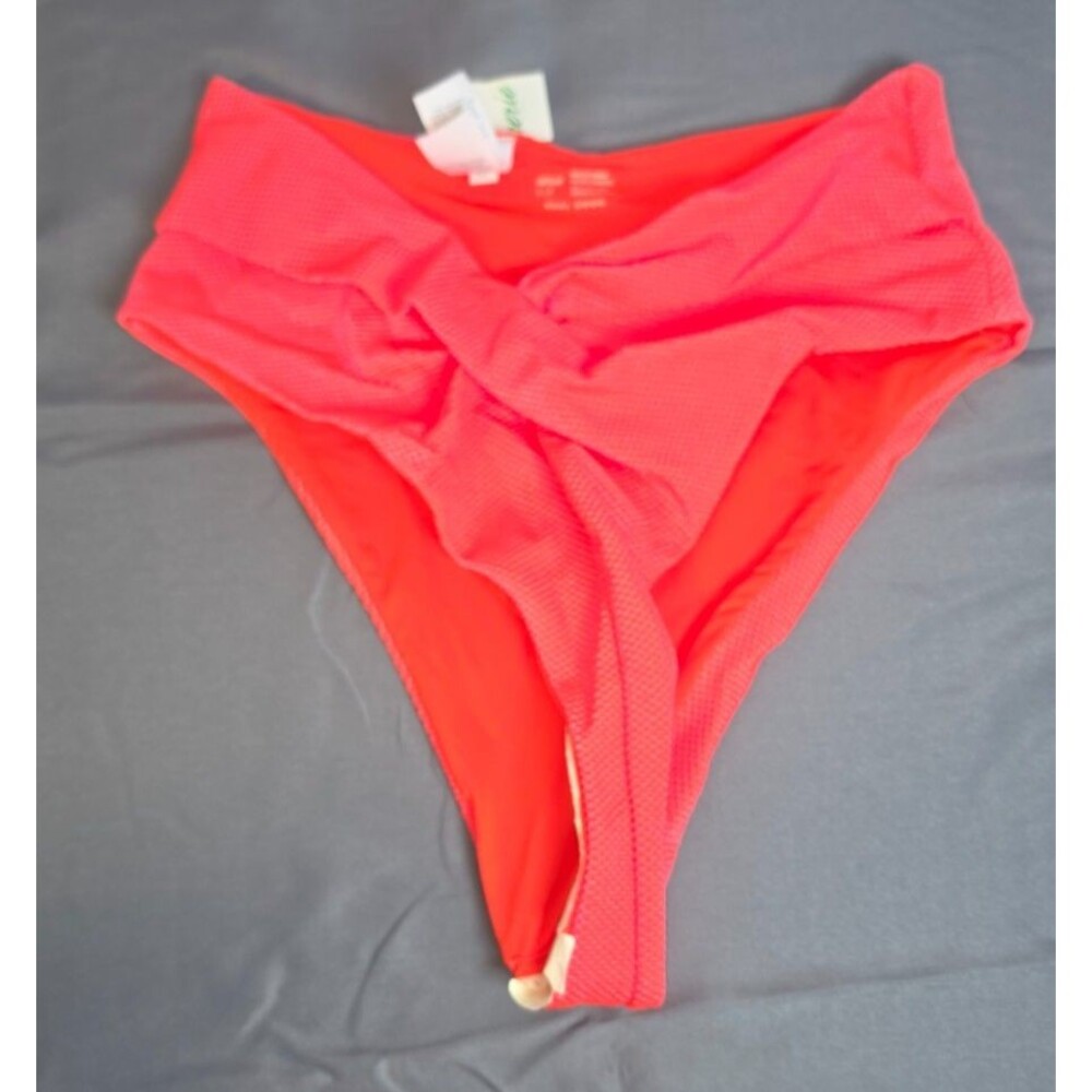 Aerie High Cut Cheeky Unique Pink Color Swim Bottom Size Small S New